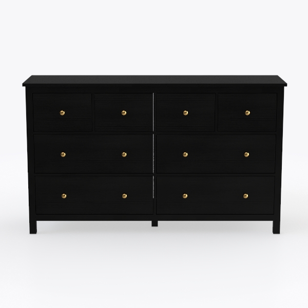 10 Drawer Dresser for Bedroom Modern Black