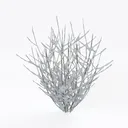 bushes with snow-Landscape Greenery Left 45 Degree View