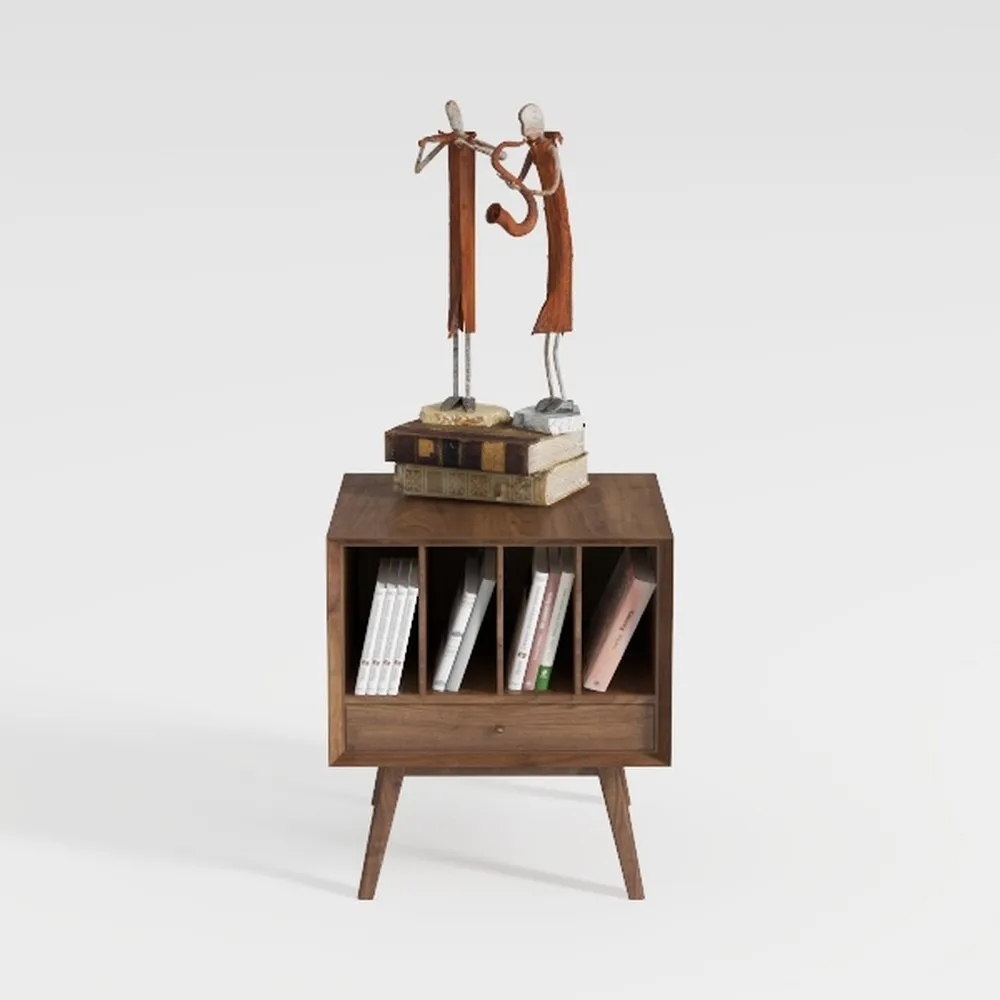 Nightstands Wooden Bedside Table Black Walnut