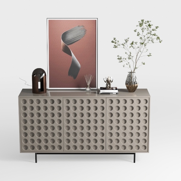 Ella Modern Mocha MDF 70.9 in. Sideboard with Adju