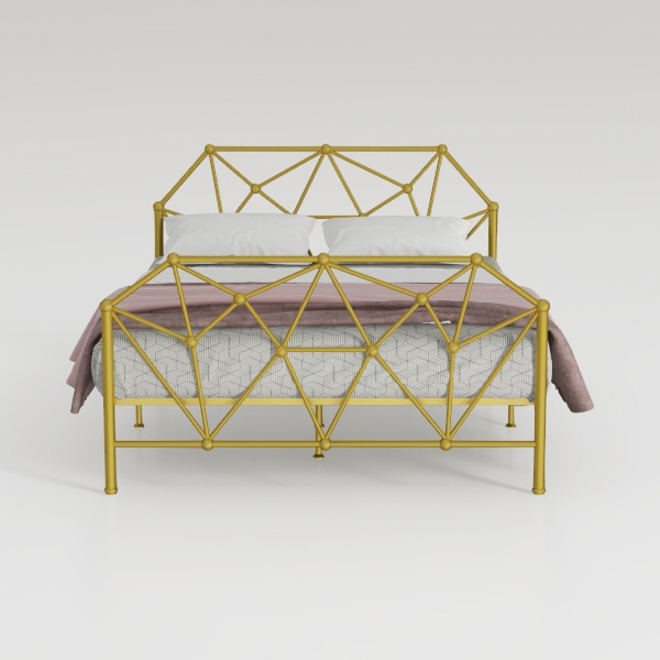 Zinus Elias Letto Matrimoniale 160x190 cm - Letto 160x190 - Durevole base in metallo con testata - Altezza 30 cm - Rete a doghe in metallo inclusa - Spazio di archiviazione sottostante - Nero