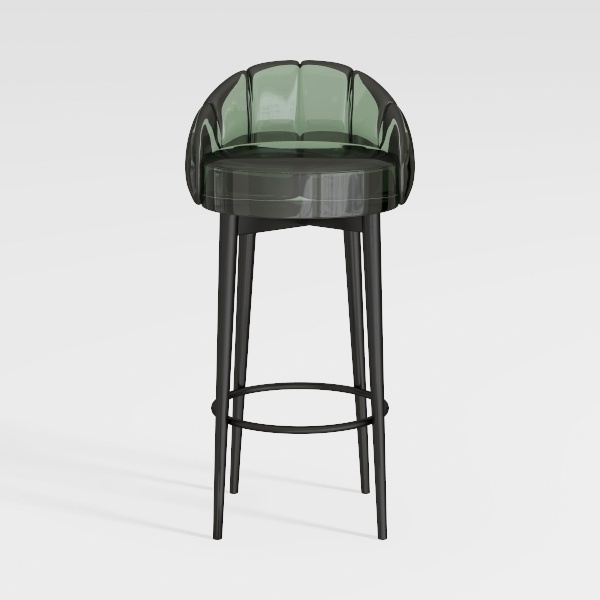 ABS Plastic Barstool 29.5 in. Seat Height Stool wi