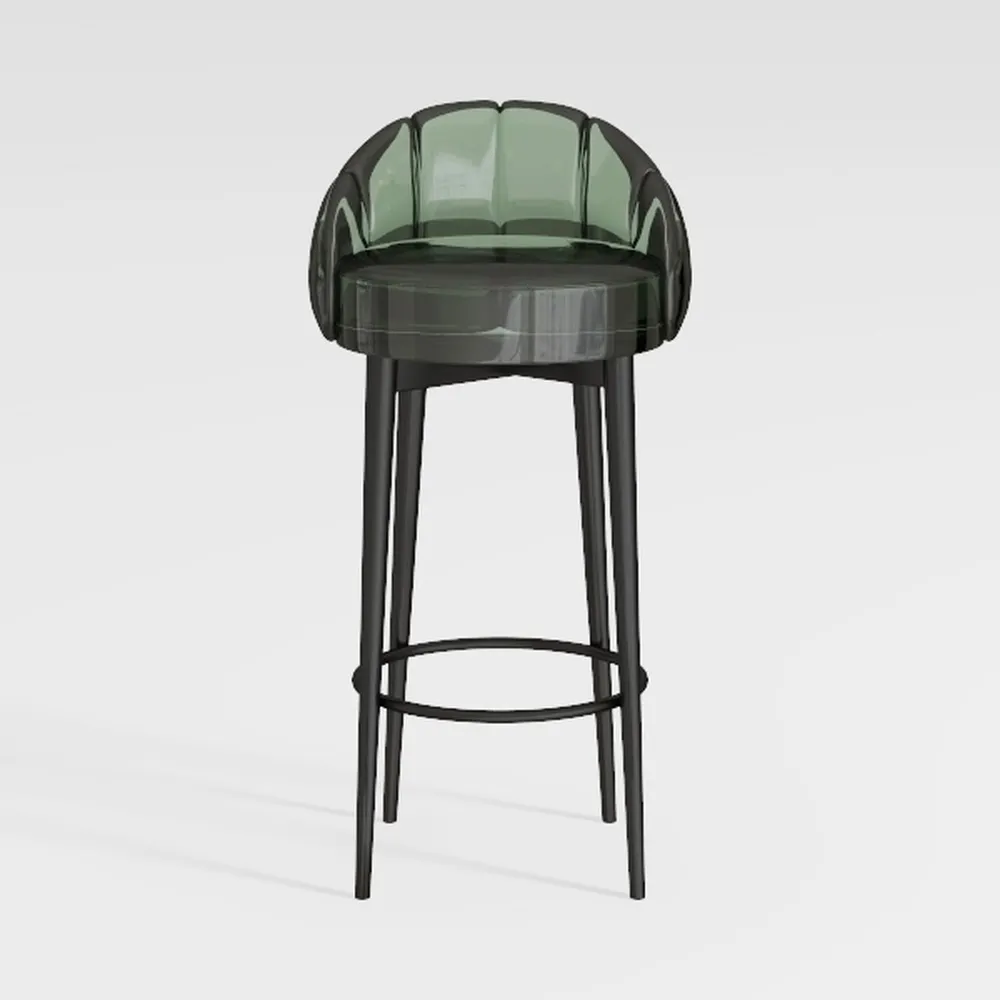 ABS Plastic Barstool 29.5 in. Seat Height Stool wi