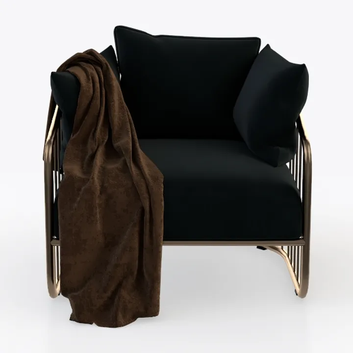 Tiita Poltrona con sgabello, moderna e grande accento, divano con sgabello, poltrona da lettura con poggiapiedi per camera da letto, soggiorno, dormitorio, giardino e cortile