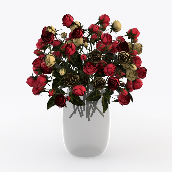 24 Bundles Artificial Fake Flowers Outdoor, 6 Styl