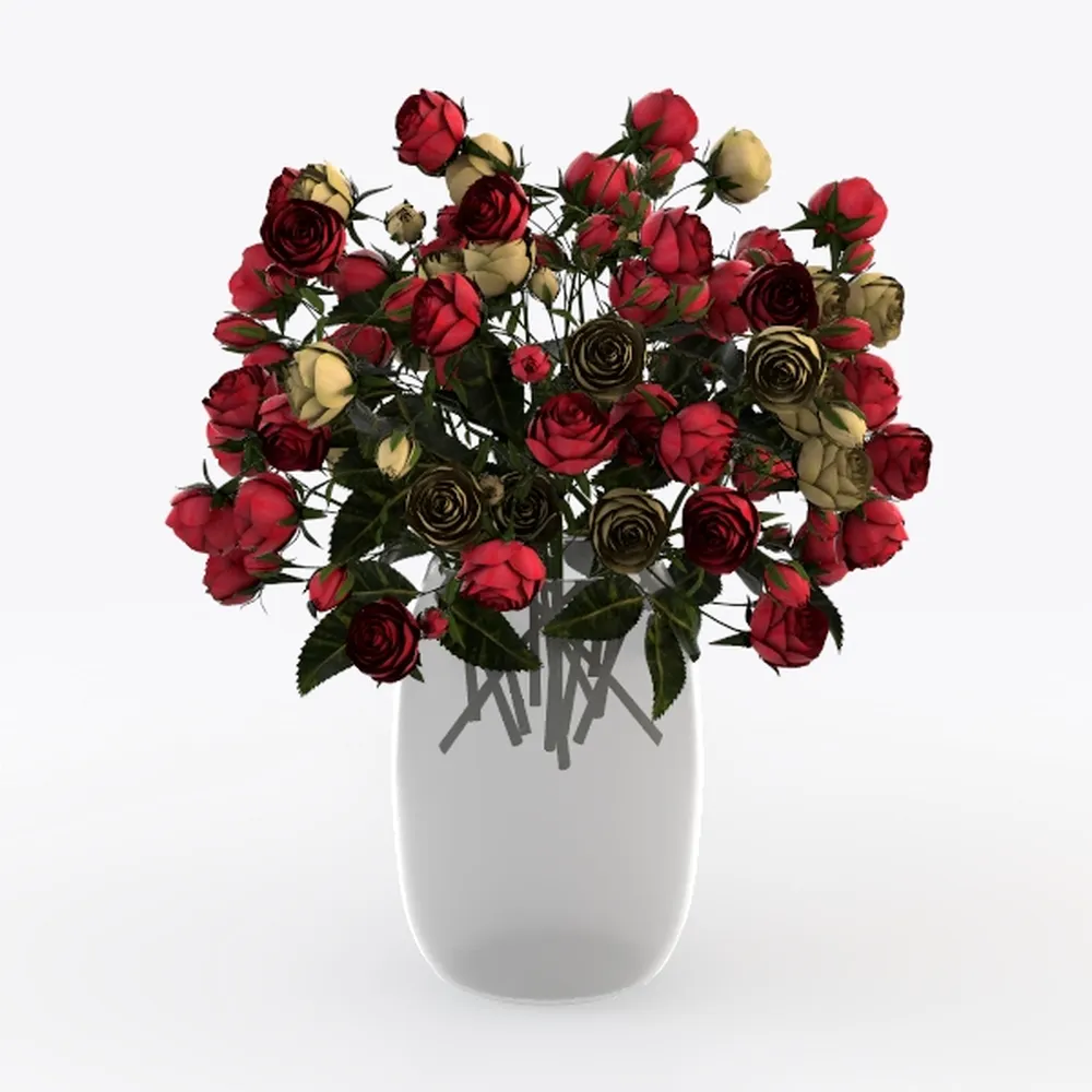 24 Bundles Artificial Fake Flowers Outdoor, 6 Styl