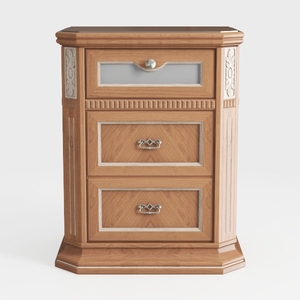 BOWERY HILL Contemporary 3-Drawers Solid Wood