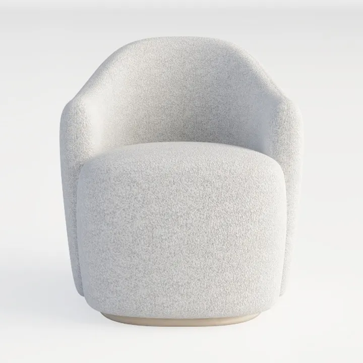 Swivel Accent Chair Round Barrel Armchair Upholste