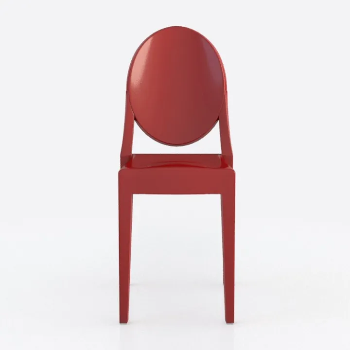 Modern Plastic Outdoor Dining Chair with Open Oval