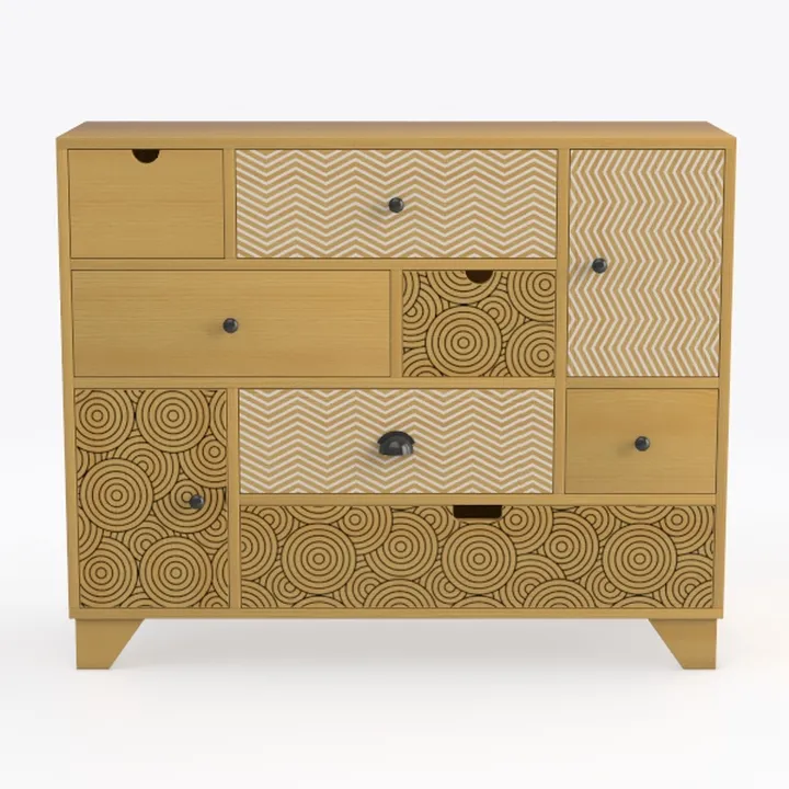 VOPEAK 9 Drawer Dresser for Bedroom, Boho Rattan