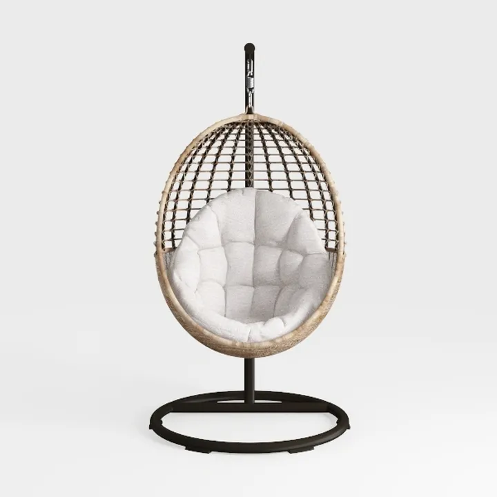 SWITTE Wicker Egg Chair Outdoor Indoor, Oversized 
