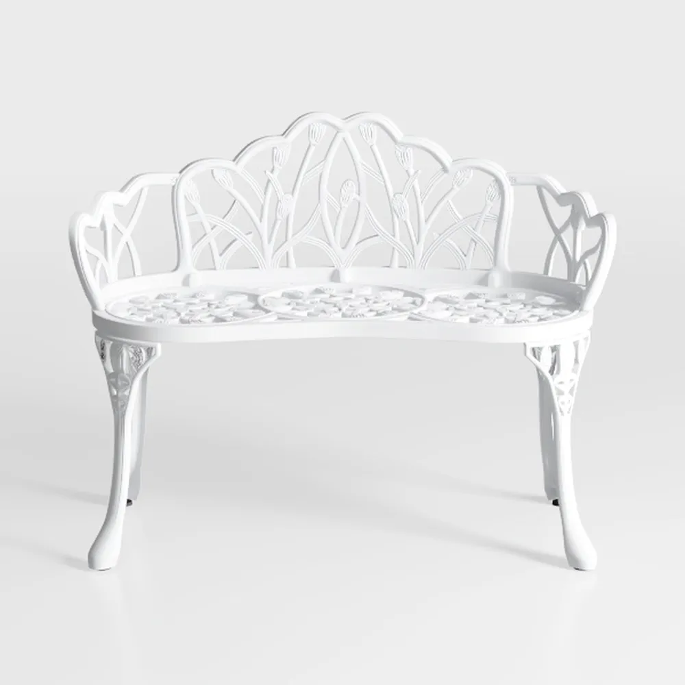 39 in. x 20 in. x 31.5 in. 2 Person Seat White Alu