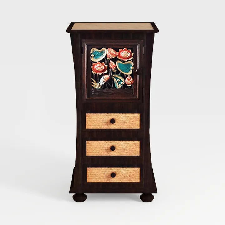 HIFYOBRO 3 Drawers End Table with Flip Top