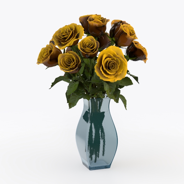 Briful Artificial Eucalyptus Stems in Glass Vase w