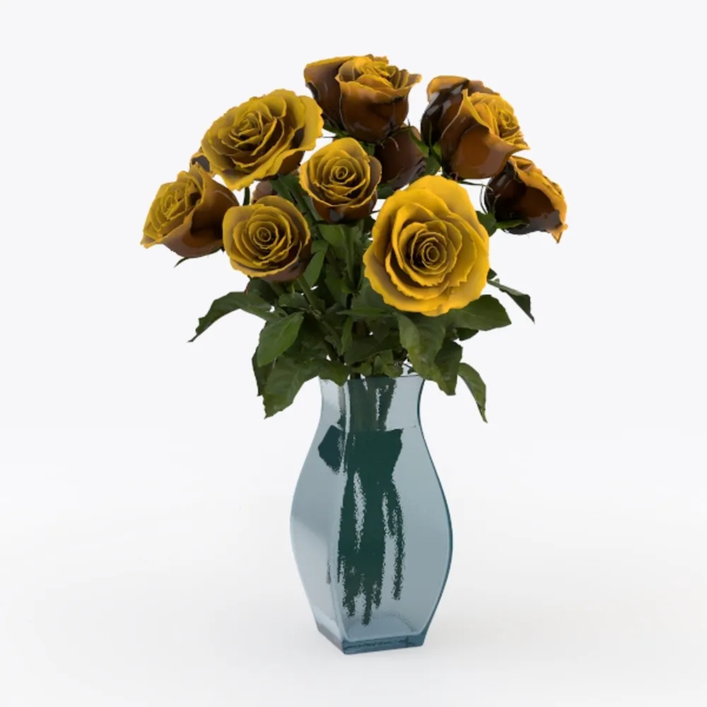 Briful Artificial Eucalyptus Stems in Glass Vase w