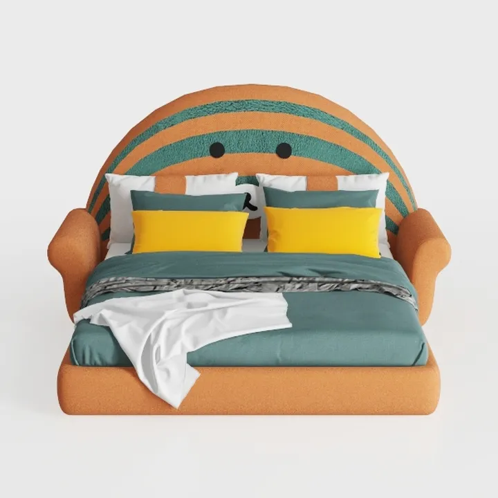 BTM Letto imbottito 90 x 190 cm, struttura per letto singolo in velluto con rete a doghe e testiera regolabile in altezza, per ragazzi e bambini, supporto a doghe in legno, materasso senza materasso