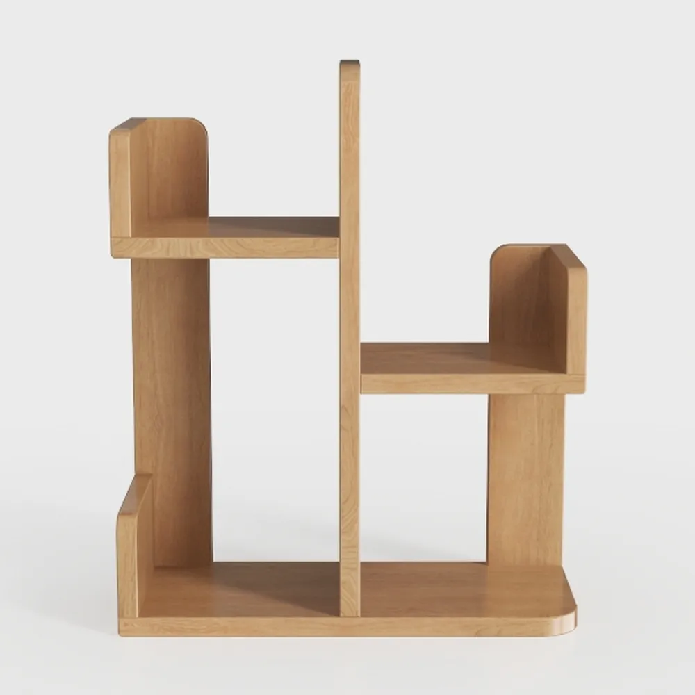 Wood Desktop Shelf Small Bookshelf Assembled