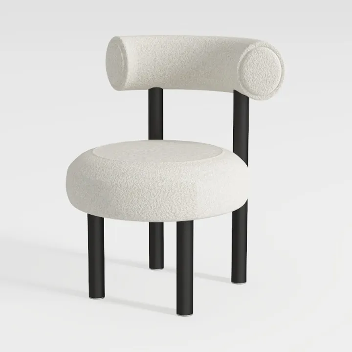 Dining Chairs Set of 4 - Modern Black and White