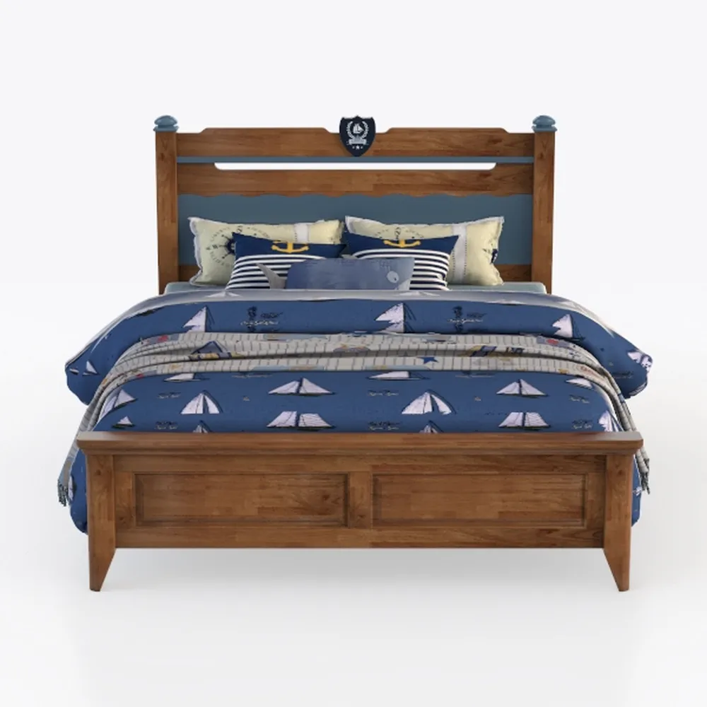 Alpine Furniture Mid Century Platform Bed Queen Ac