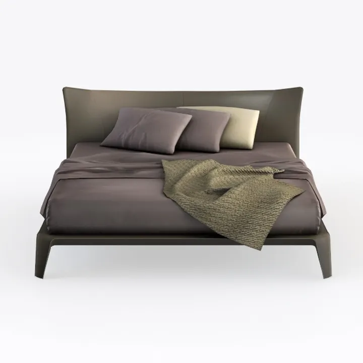 LSIGHTUS Vintage Brown Full Size Bed Frame, Uphols