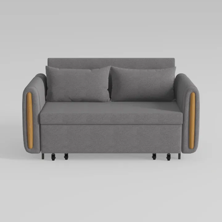 Modern Fabric Wood Accent Loveseat Sofa Bed 3D Model