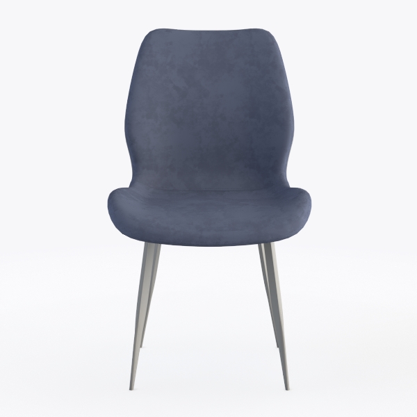 Marcel Contemporary Dining Chair with Chrome