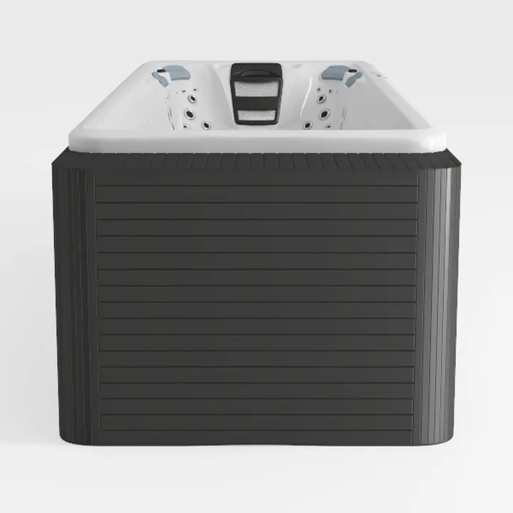 Modern Black Acrylic Outdoor Spa Hot Tub 3D Model