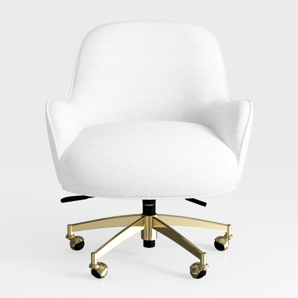 Vanity Chair Velvet Petal Desk Chair Upholstered