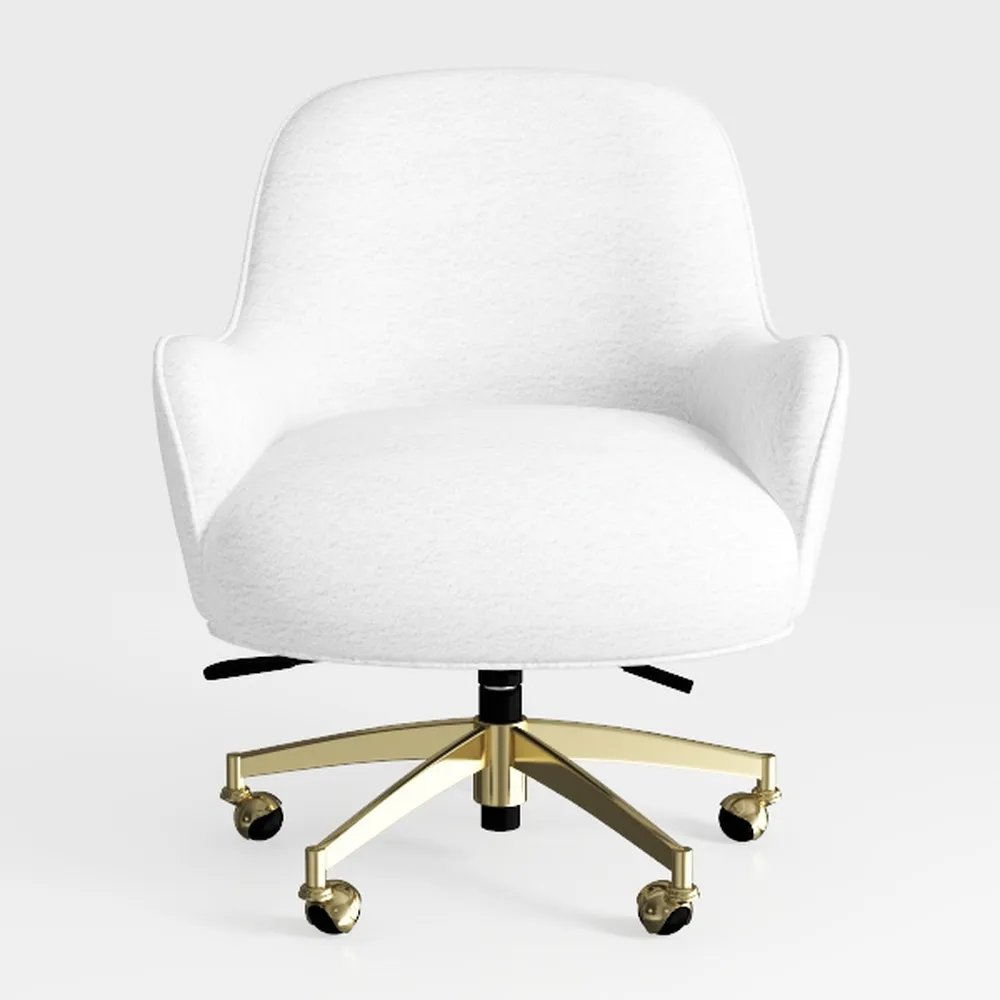 Vanity Chair Velvet Petal Desk Chair Upholstered