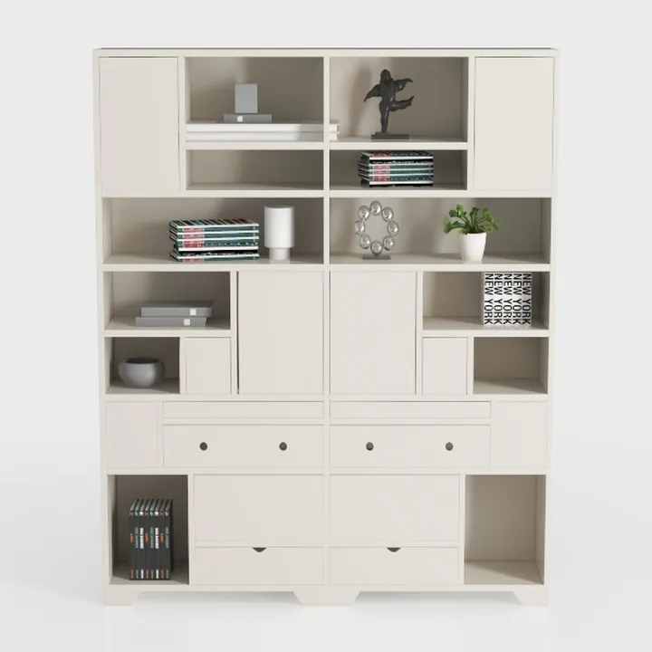 VOWNER 3PCS Bookshelf and Bookcase, 5-Tier Modern