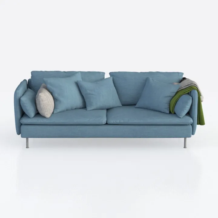 Luckycloud Modern Couch Sofa 3-Seater Upholstered 