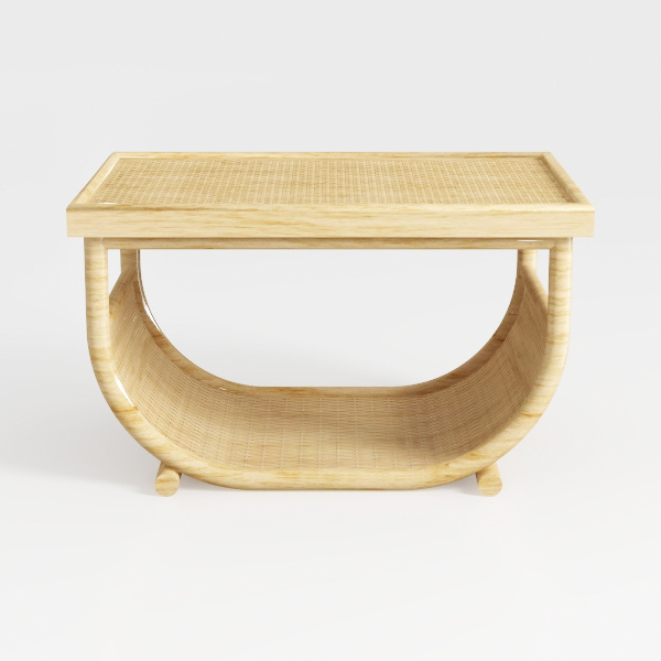 Tribesigns Modern Coffee Table White Gold Coffee T