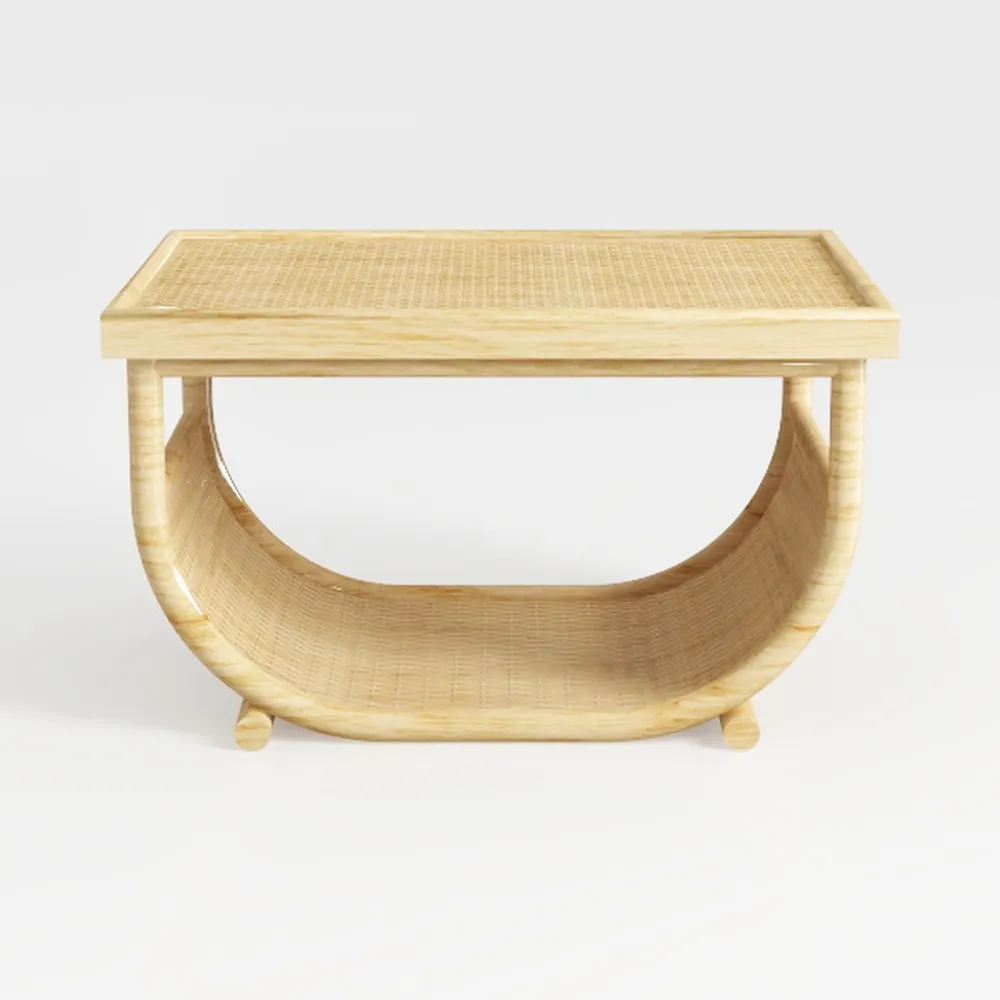 Tribesigns Modern Coffee Table White Gold Coffee T