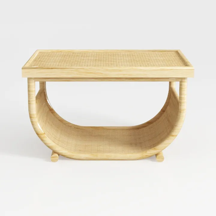 Tribesigns Modern Coffee Table White Gold Coffee T