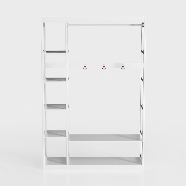 Metal Shoe Cabinet with Doors,47&#39;&#39;Tall 6-Tier Shoe