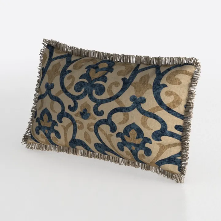 Indoor/Outdoor Polyester Fabric Lumbar Pillow