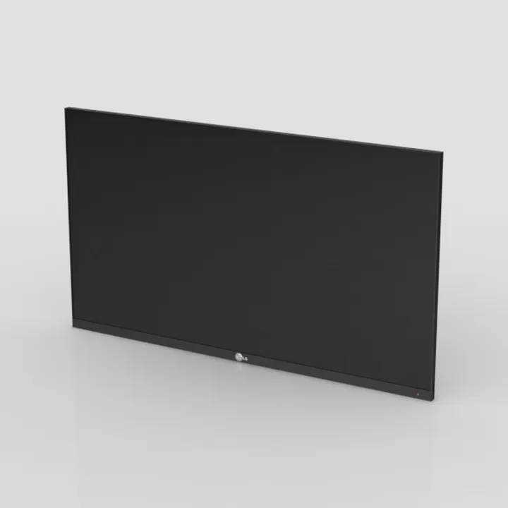 Minimalist Black Flat Screen Computer Monitor 3D Model