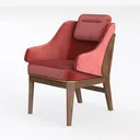 Solid Wood Folding Chair Home Stool Leisure Home Left 45 Degree View