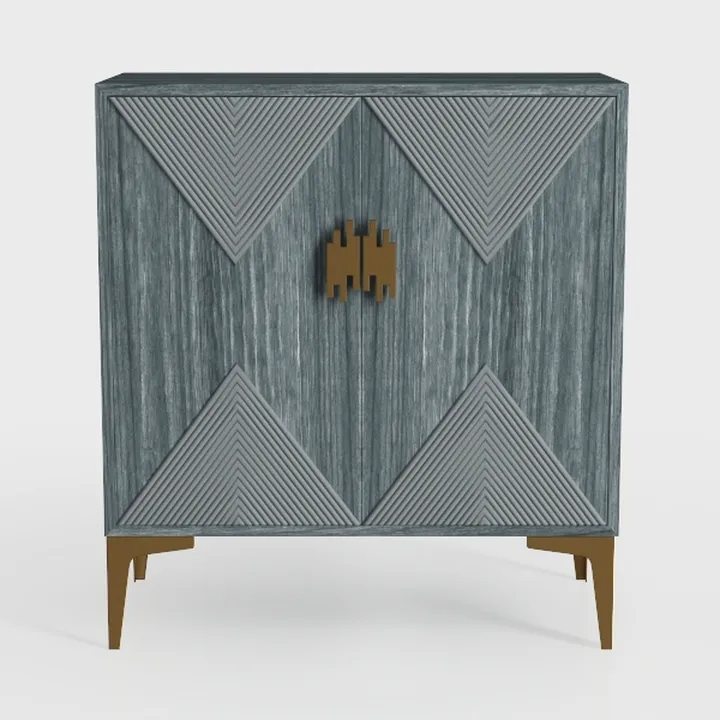 Black Accent Modern Storage Cabinet with