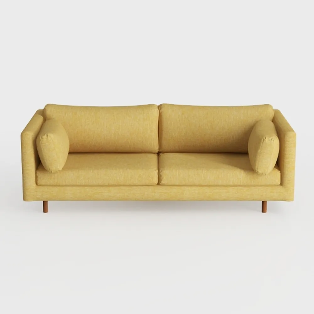 84.6 in Wide Round Arm Chenille Rectangle Modern U