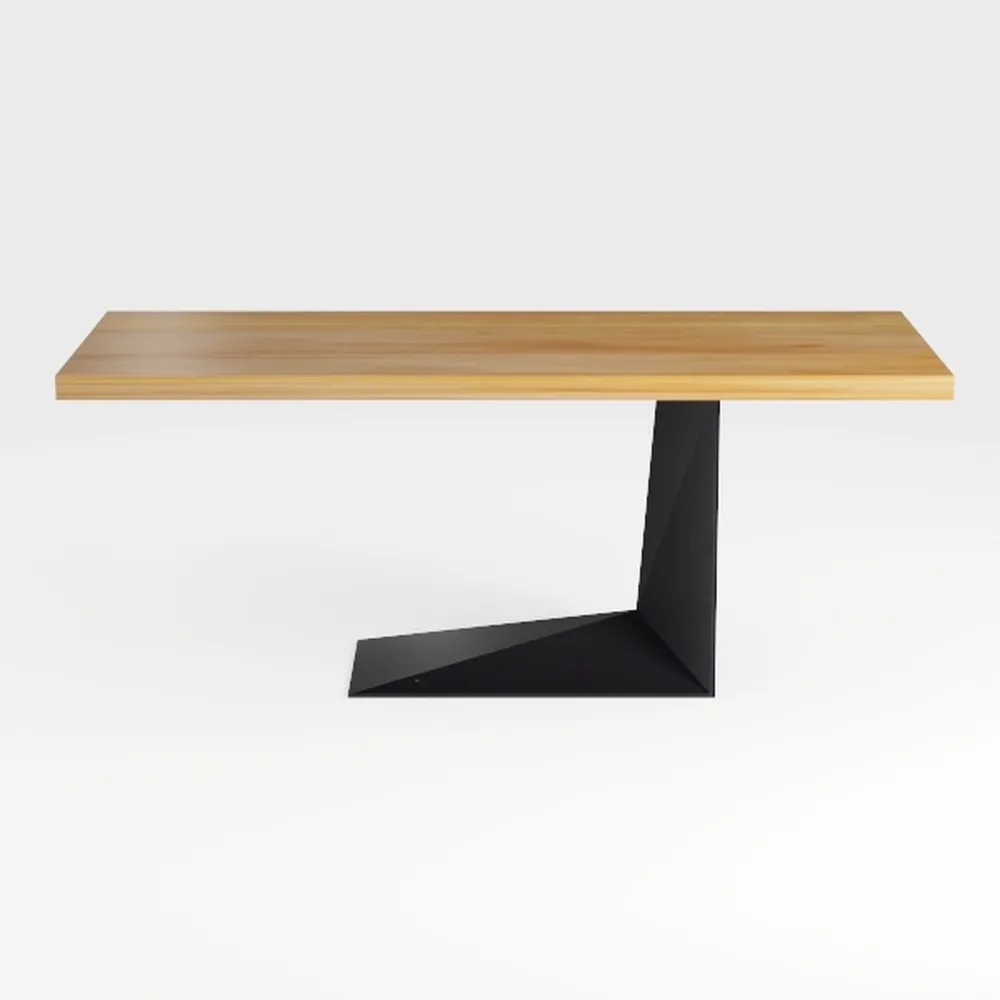 QVK Modern Desk, Wood Computer Desk with Monitor S