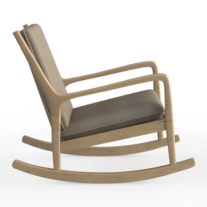 Ergonomic Rocking Chair with Cushioned Seat, Folda