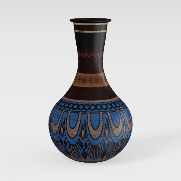 12 inch Hand Blown Glass vase, Dark Green Glass