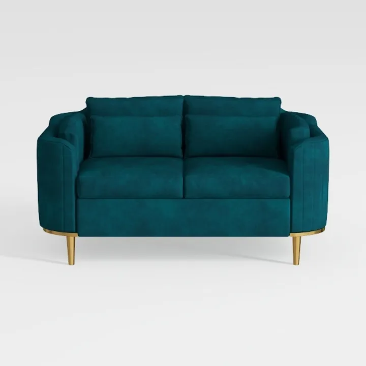 LEVNARY Velvet Reading Armchair, Modern Button