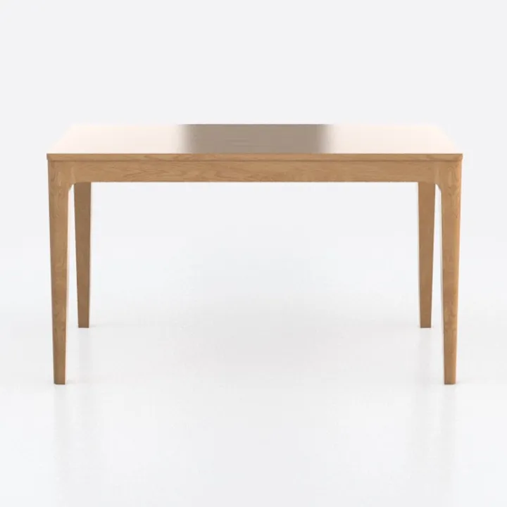 47" White Frame Desk, Natural Laptop Table Compute