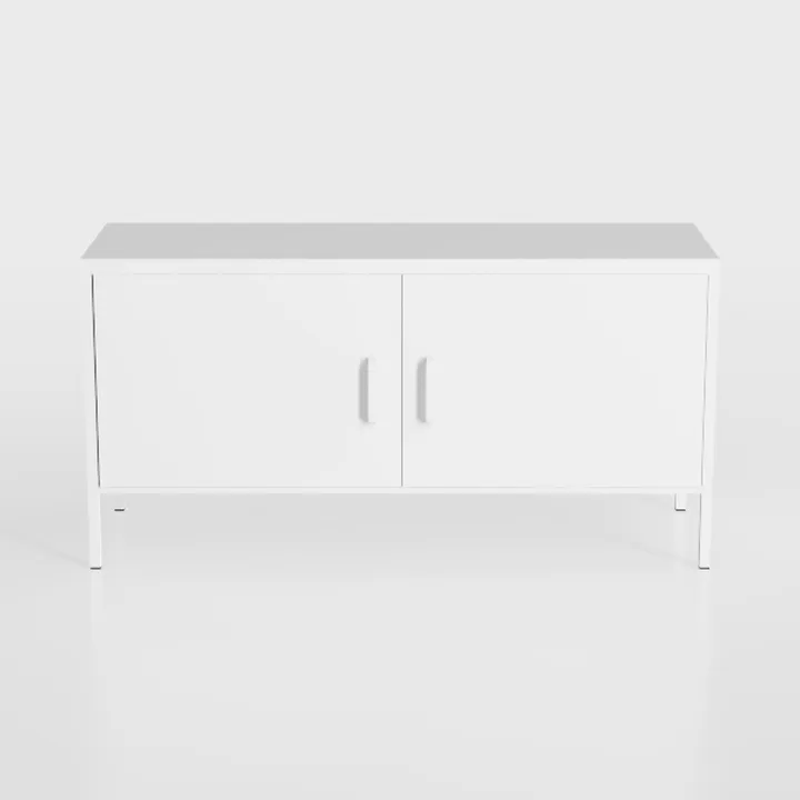 2 Door Metal Accent Storage Cabinet for Bed Room