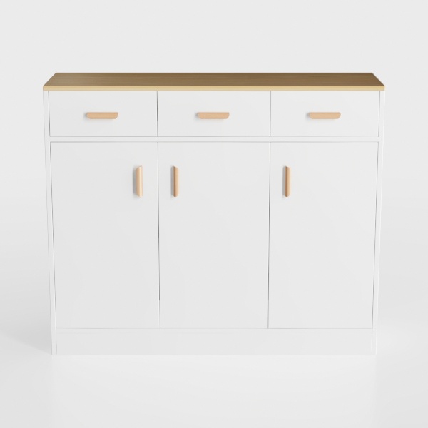 HOSTACK Modern Farmhouse Sideboard Buffet Cabinet