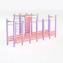 playground equipment-Amusement Park Left 45 Degree View