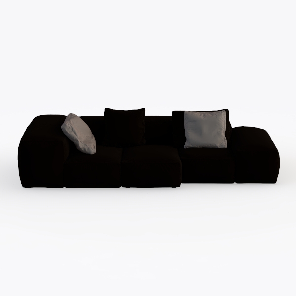 110” Cloud Sectional Couch, Modern Modular Section