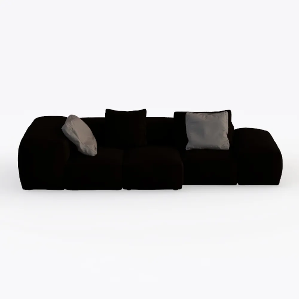 110” Cloud Sectional Couch, Modern Modular Section